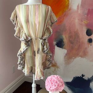 Zimmermann beach cover-up with fringe. Never worn. Size 0.